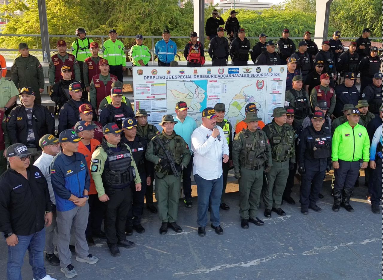Con 9.800 funcionarios desplegados en los 21 municipios arranca operativo Carnavales Zulia 2026