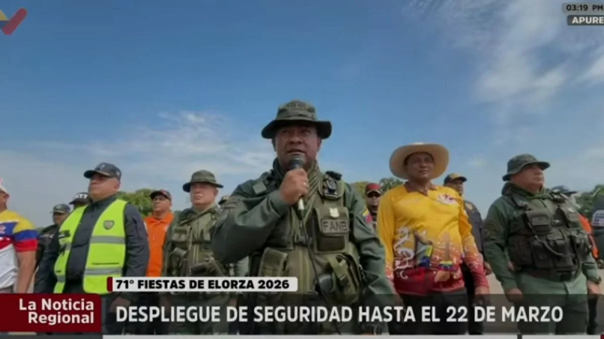 Autoridades activan despliegue de seguridad para las Fiestas en Elorza 2026 con 3 mil funcionarios
